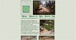 Desktop Screenshot of mckenziehotspringscottage.com